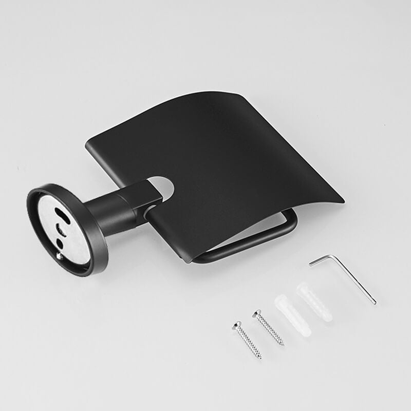 シンプルステンレストイレットペーパーホルダーブラック