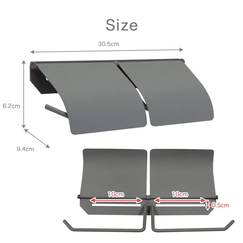 シンプルグレートイレットペーパーホルダー2連
