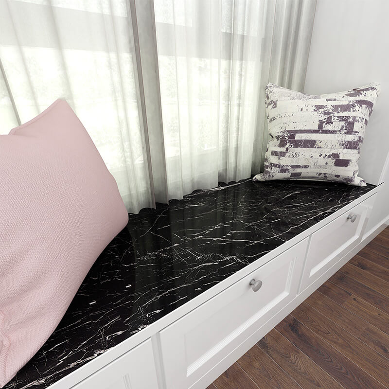 大理石調壁紙ブラック