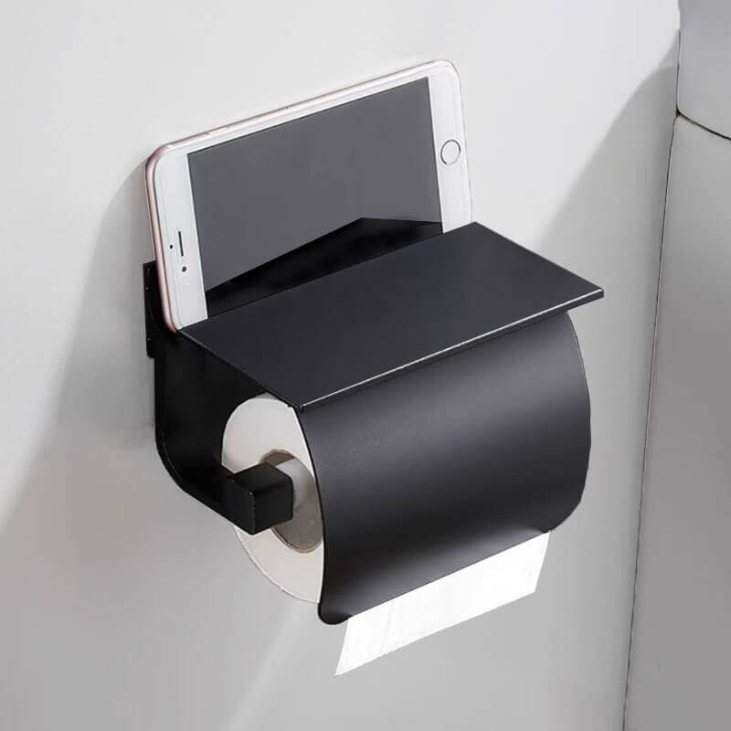 スマホスタンド付きトイレットペーパーホルダー