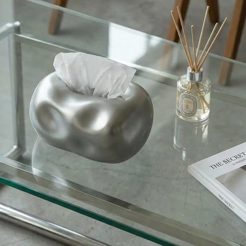 メタリックティッシュケース