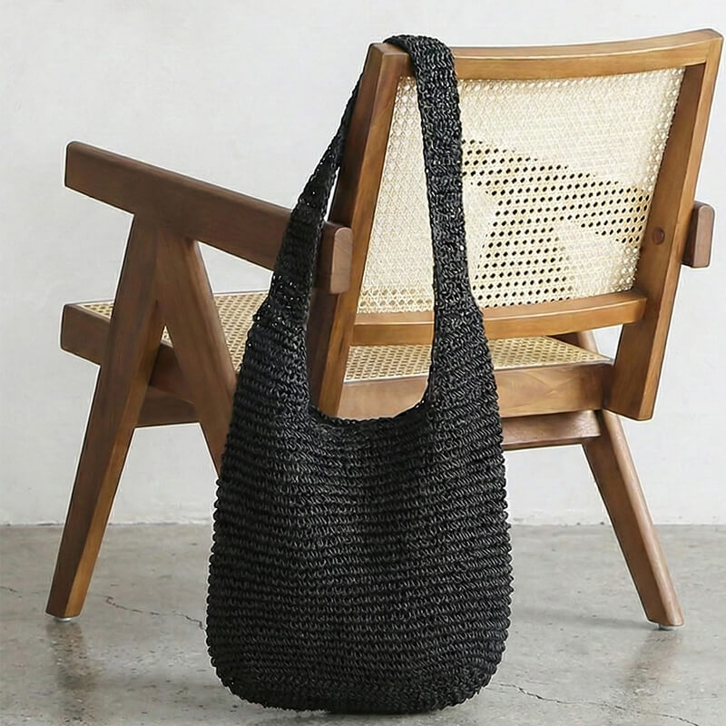 ナチュラルストローショルダーバッグ A4対応