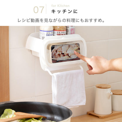 防水スマホスタンド付きシェルフ