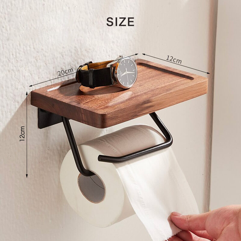 ウォルナットトイレットペーパーホルダー