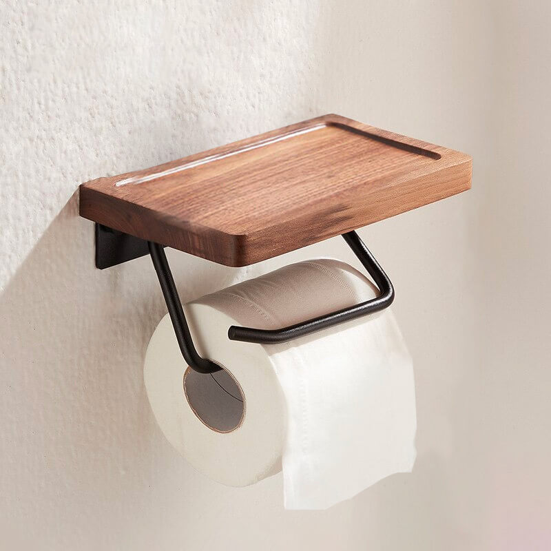 ウォルナットトイレットペーパーホルダー